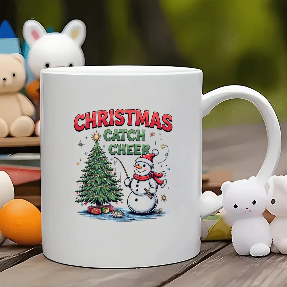 

11oz Mug + Christmas Cartoon Theme + Christmas Gift - Kids Water Bottle Family Office Coffee Cup Set