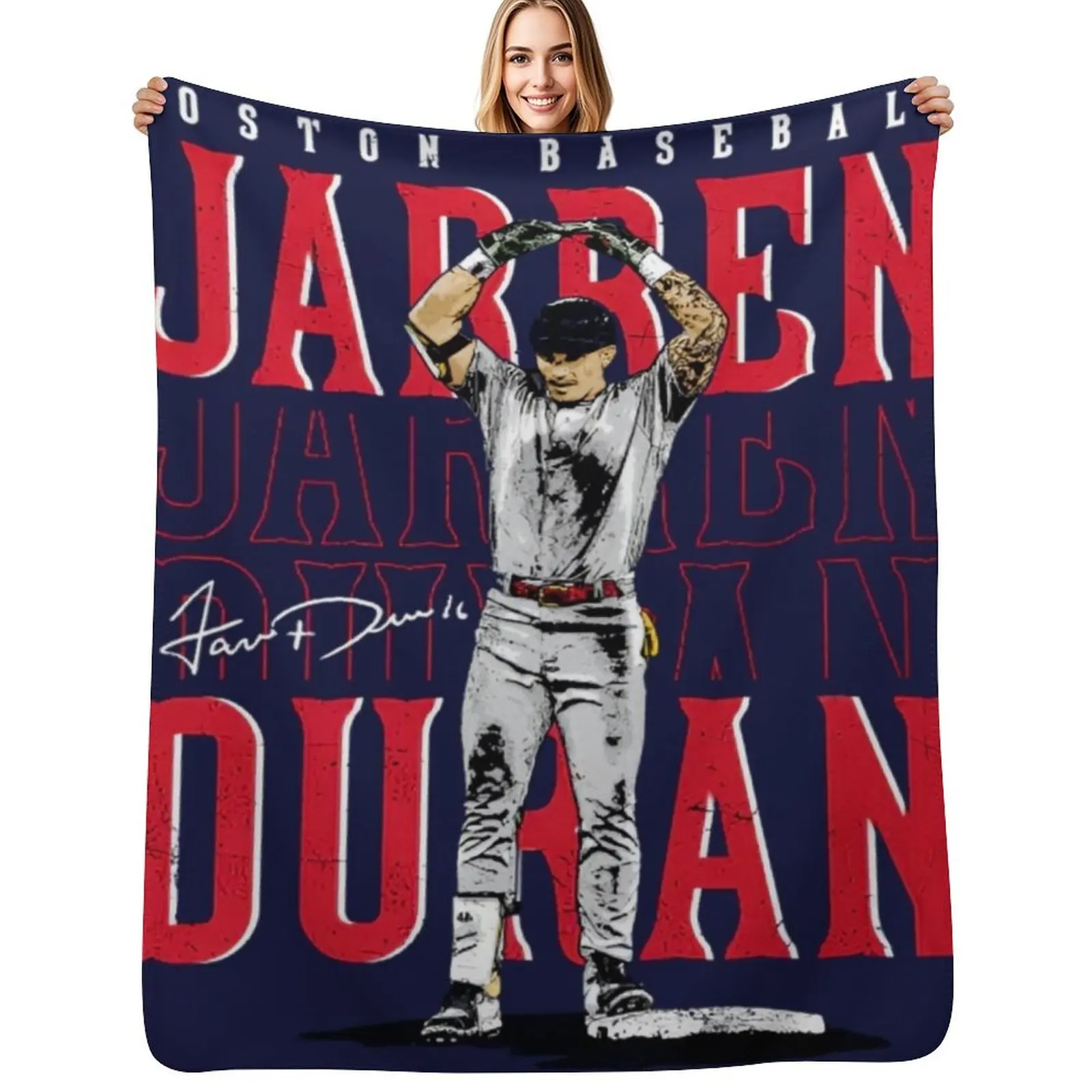 Jarren Duran Boston Repeat Throw Blanket Softest Bed Fashionable Weighted For Decorative Sofa Thin Thins Blankets