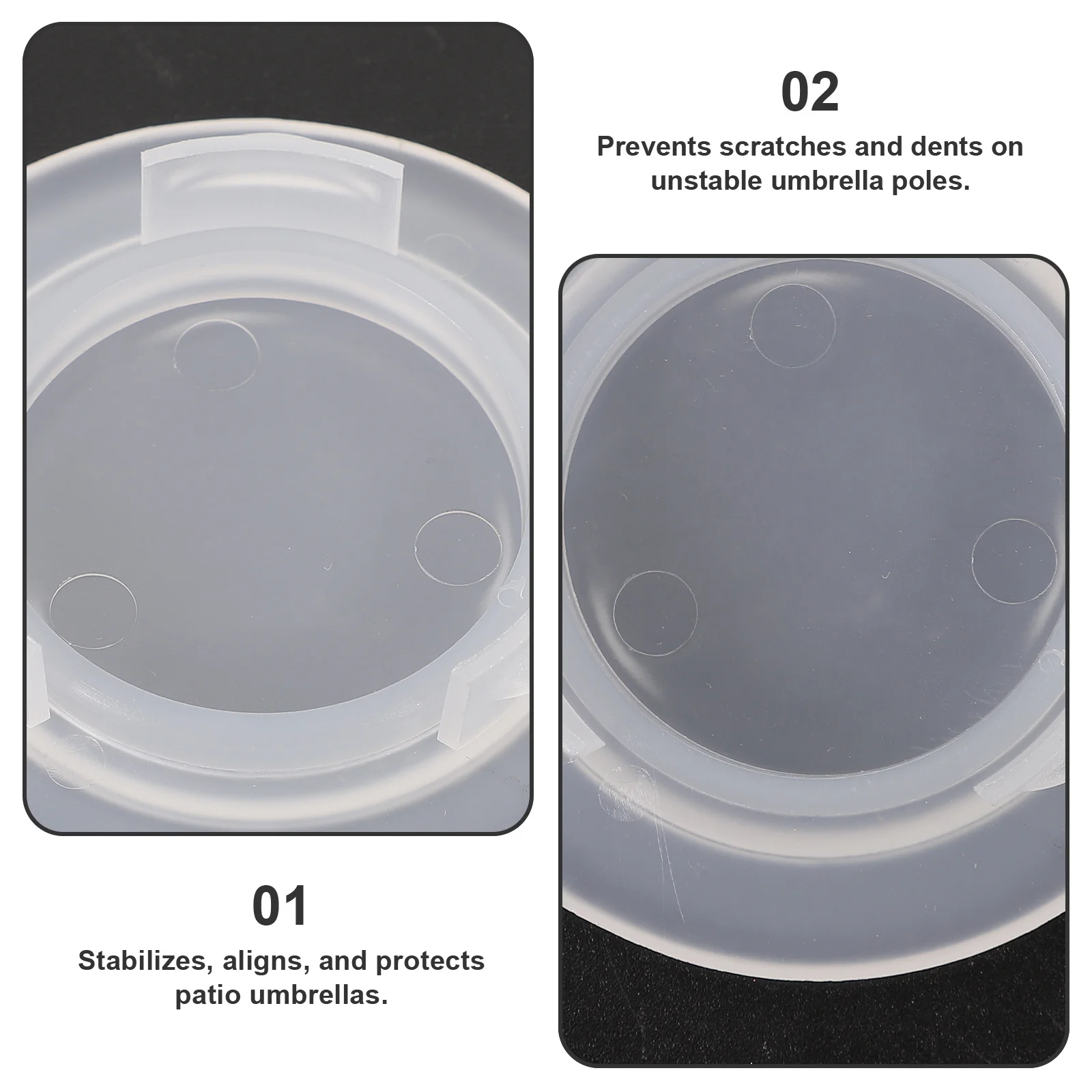 

5 set Umbrella Hole Cap Set Plastic Table Hole Cover Ring Plug For Patio Garden Outdoor Furniture 6.1Cm Od 4.2Cm Id Replacement