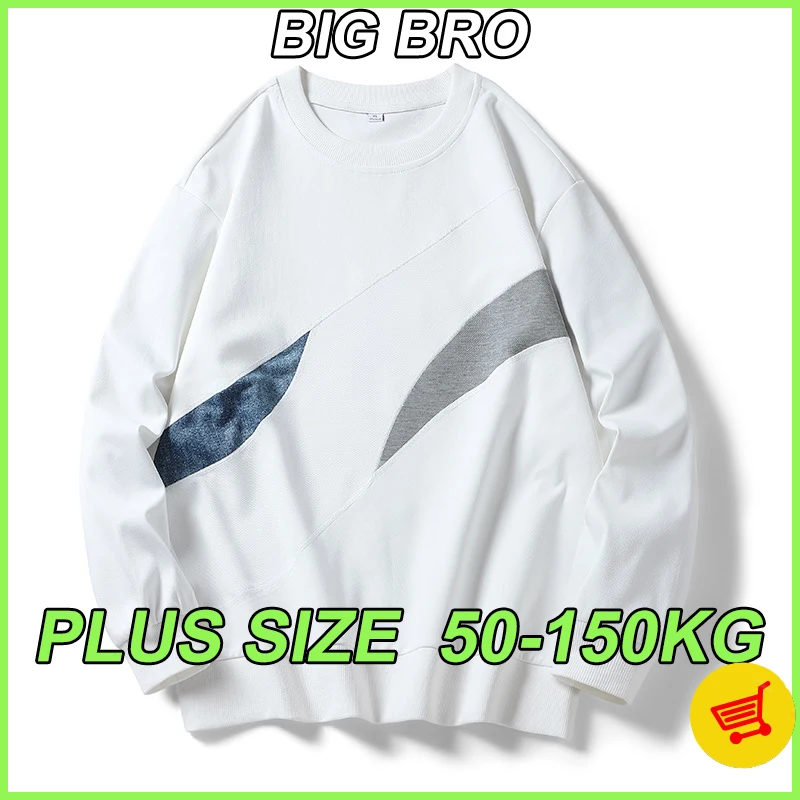 

[Free Shipping] Printed Sweatshirts Large Size 6XL 7XL 8xl Spring Men's Fashion Design Trend Daily Casual Round Neck Pullovers