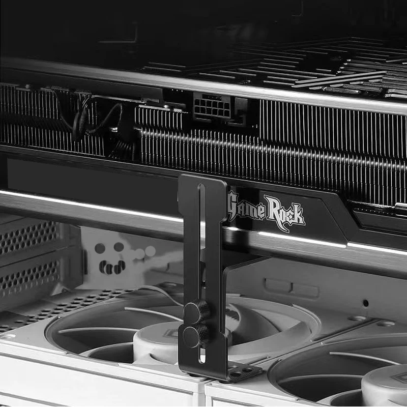 حامل بطاقة رسومات الكمبيوتر، مروحة الهيكل، دعامة معدنية ثابتة، حامل وحدة معالجة الرسومات قابل للتعديل 6-96 مم