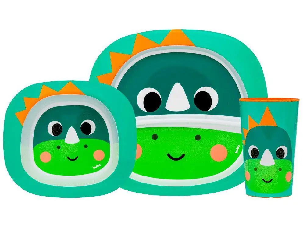 Buba Zoo Dino 3 Pieces Green Children's Meal Kit