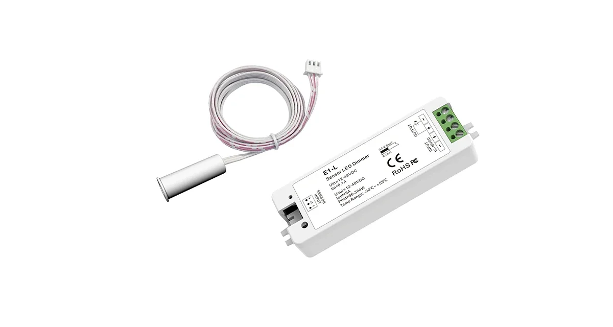 Skydance 12-48VDC Hand Sweep Sensor LED Dimmer Kits 8A MAX Output Power 96W-384W E1-L+EB(C) For Led Strip Lights