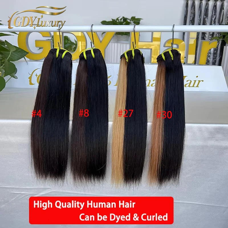 12A paquets de cheveux bruts vietnamiens paquets droits 100% cheveux humains # 1B Extensions de cheveux non transformés droits noirs naturels Tissage