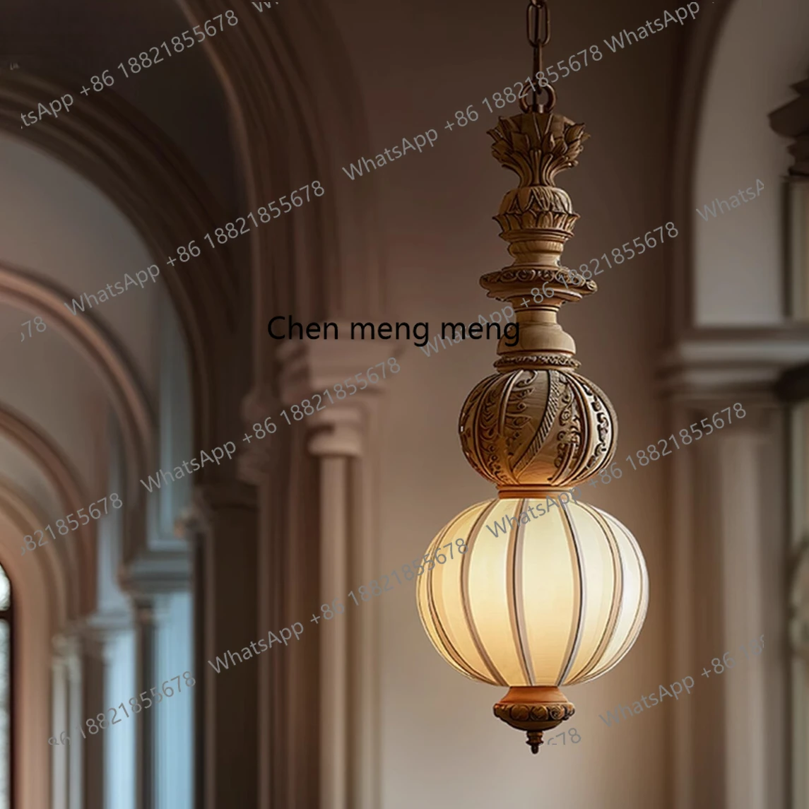 French antique small chandelier bedroom bedside living room entrance carved chandelier hotel restaurant corridor retro lamps