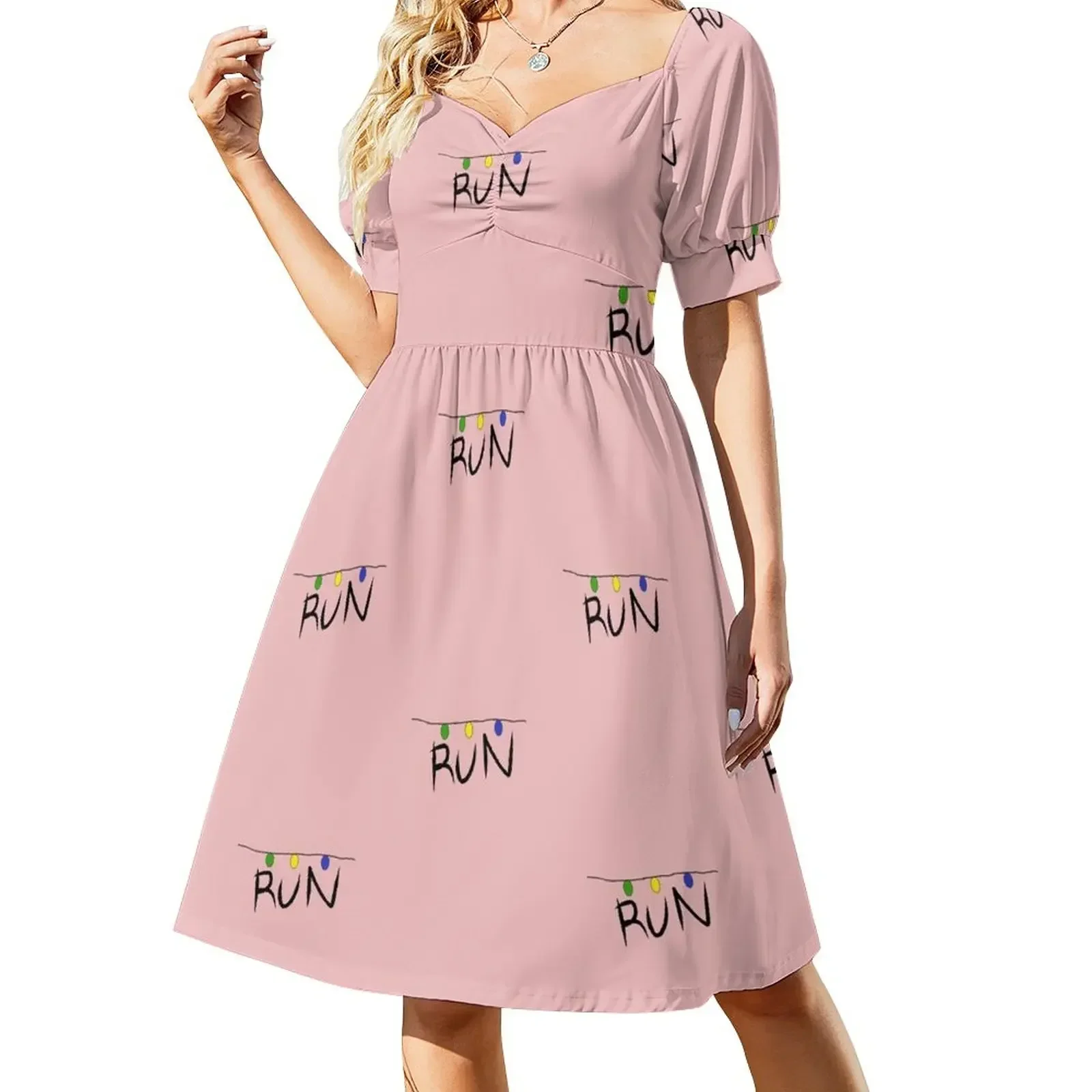 

run christmas lights Sleeveless Dress summer women's suit dress dress dresses for women