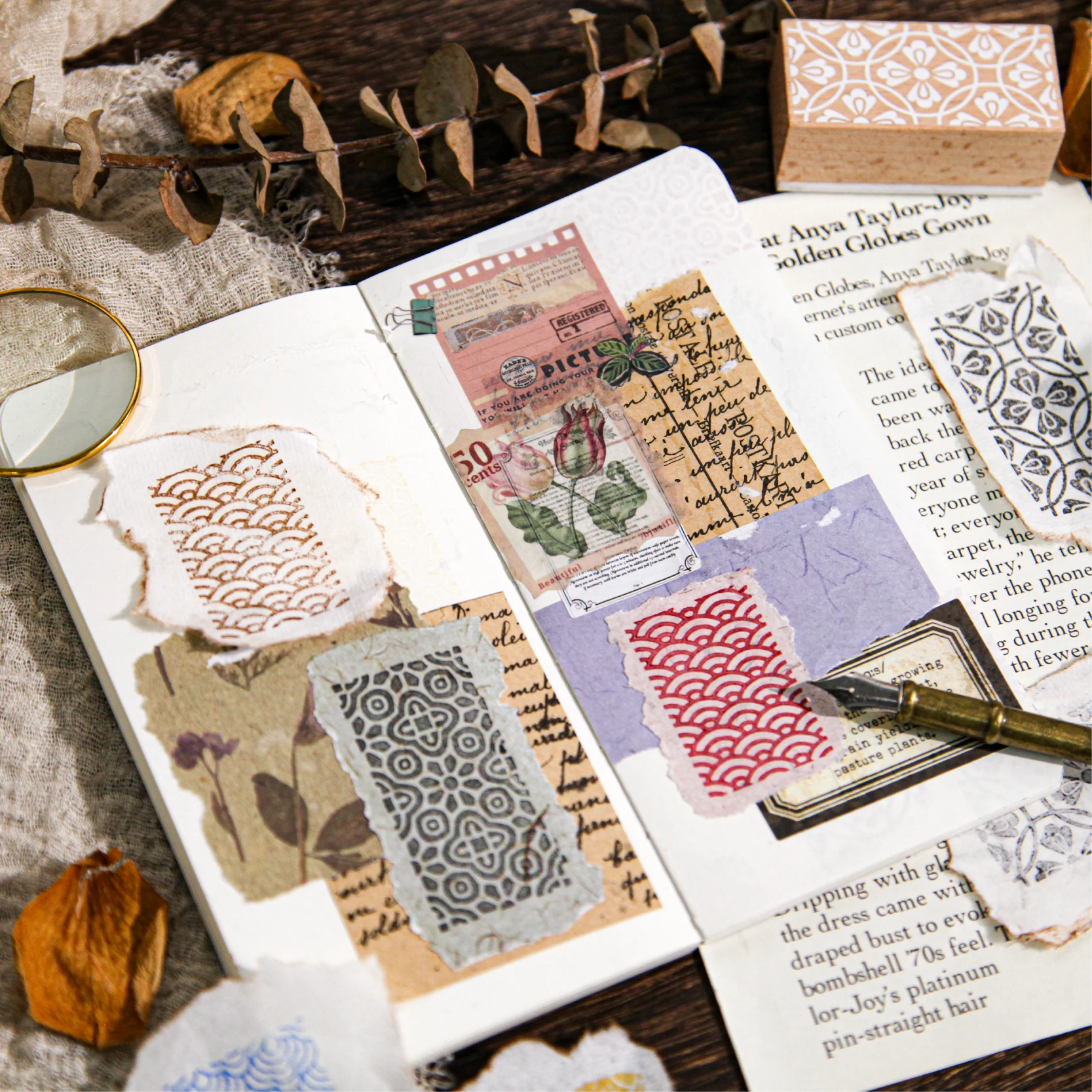 Vintage houten rubberen stempel fles vorm bloem gedrukt DIY scrapbooking albums stempel briefpapier handboek creatieve zegel planner