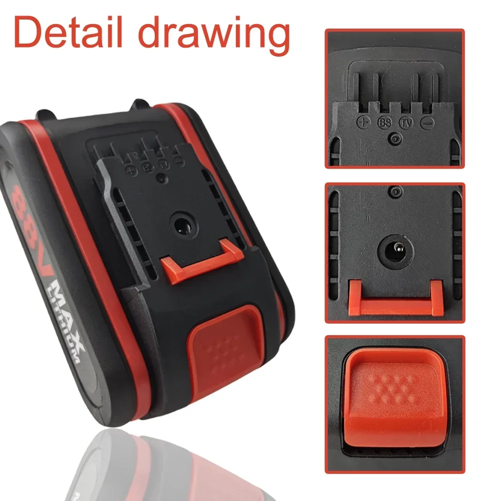 For Worx 88V  Power Tools Replacement Battery  2000mAh Rechargeable Li-ion Battery Suitable