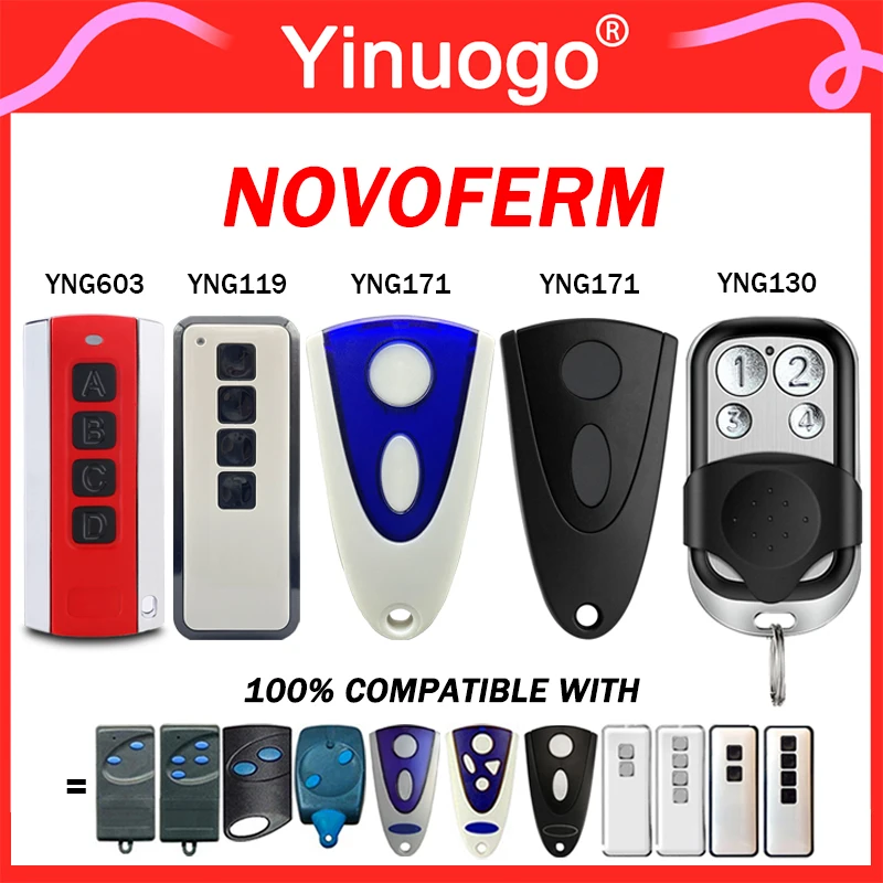 

NOVOFERM Garage Door Remote Control 433MHz Rolling Code Compatible With NOVOFERM Novotron 522 524 502 512 504 MCHS43-2 MTR43-2