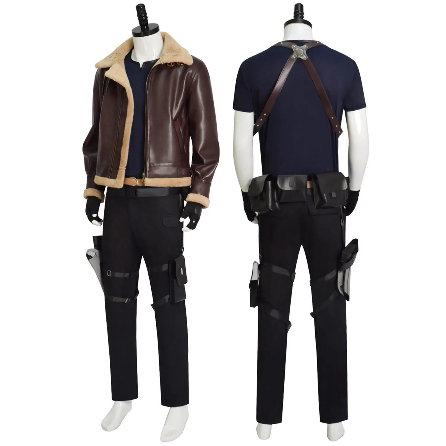 

Leon Kennedy Cosplay Costume Adult Mens Role Play Full Suits Halloween Carnival Disguise Party Costume