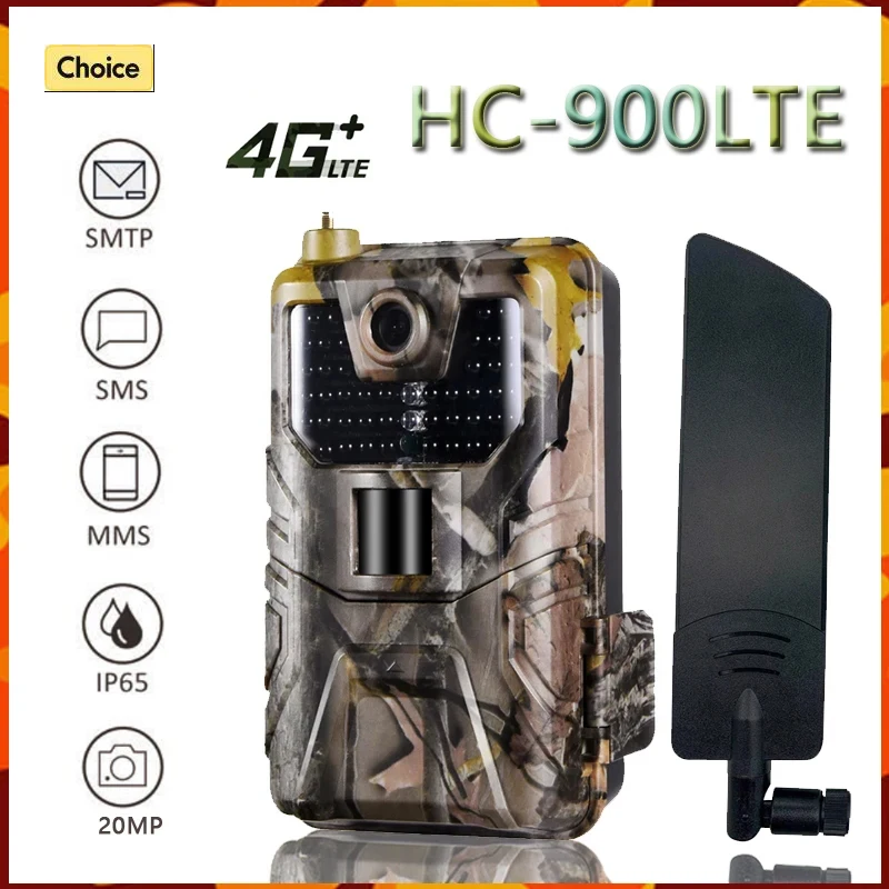 Suntekcam HC900LTE 4G Hunting Trail Camera 20MP 940nm Photo Traps 0.3s MMS/SMS/SMTP/FTP Email Send Photos Videos Wild 44LED IP65