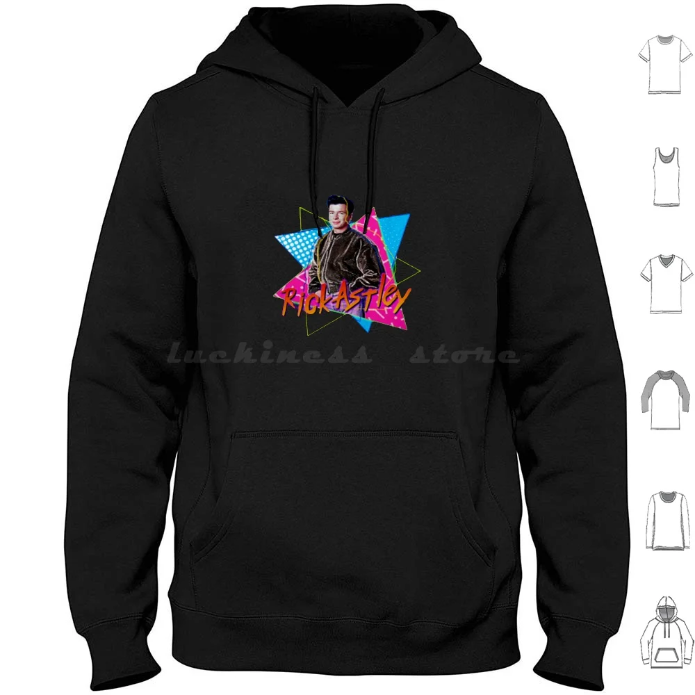 Rick Never Gonna Get Any Cooler Fanart Tribute Hoodies Long Sleeve Rick Astley Rickroll Rickrolling Rickrolled 1980S