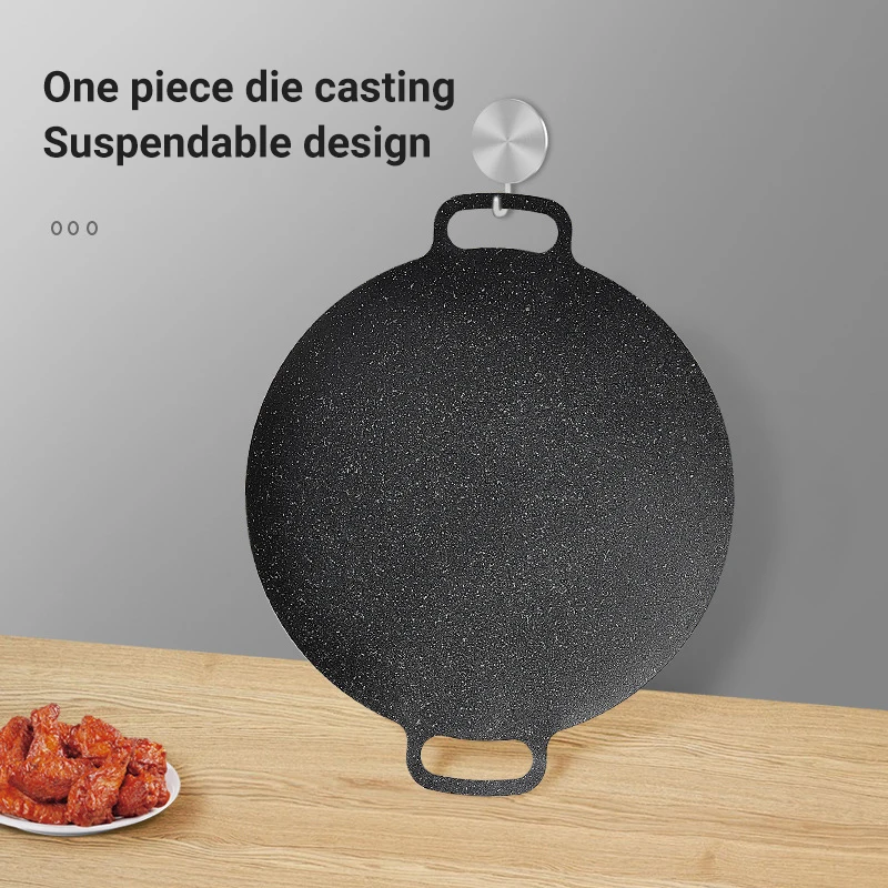 Grill Pan Home Rice Stone Frying Pan Outdoor Camping Grill Pan Korean Style Grill Pan Teppanyaki Grill Pan