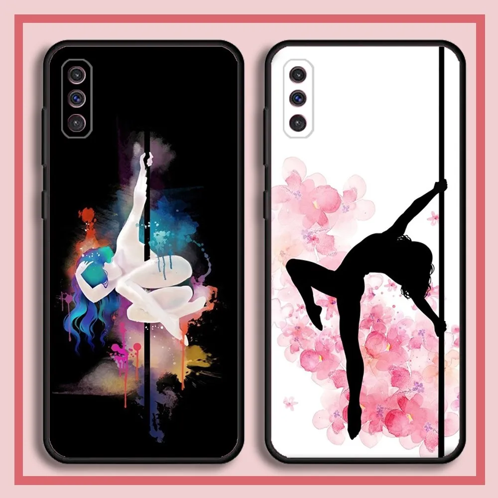 Pole Dance Dancing Phone Case For Samsung S23,23,22,30,21,10,9,Note20 Ultra,Lite,Ultra,5G,Plus,FE,Black Soft Case