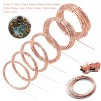 5/10M Pure Copper Wire T2 Copper Coil Conductive Copper Wire, Superfine Copper Wire, Line Bare 0.1 0.15 0.2 0.3 0.4 0.5 1.0~3mm