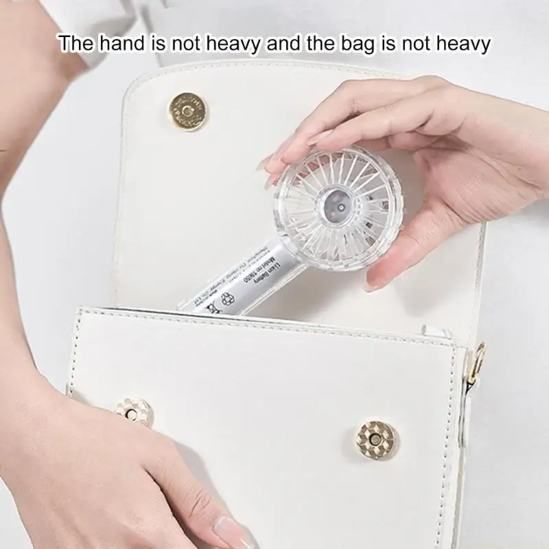 

D0AB Portable Handheld High Speed Cooling Fan 3 Speed Adjustable Transparent Cooling Fan Rechargeable Fan for Camping