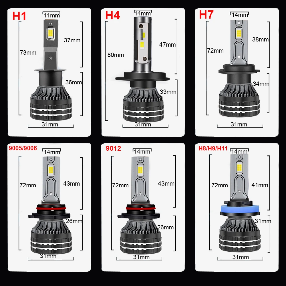Domx Car Headlight H4 H7 LED Canbus H1 H8 H11 9005 HB3 9006 HB4 9012 LED Bulb 900W  Auto Headlamp Fog Light Lamp 6000K 12V