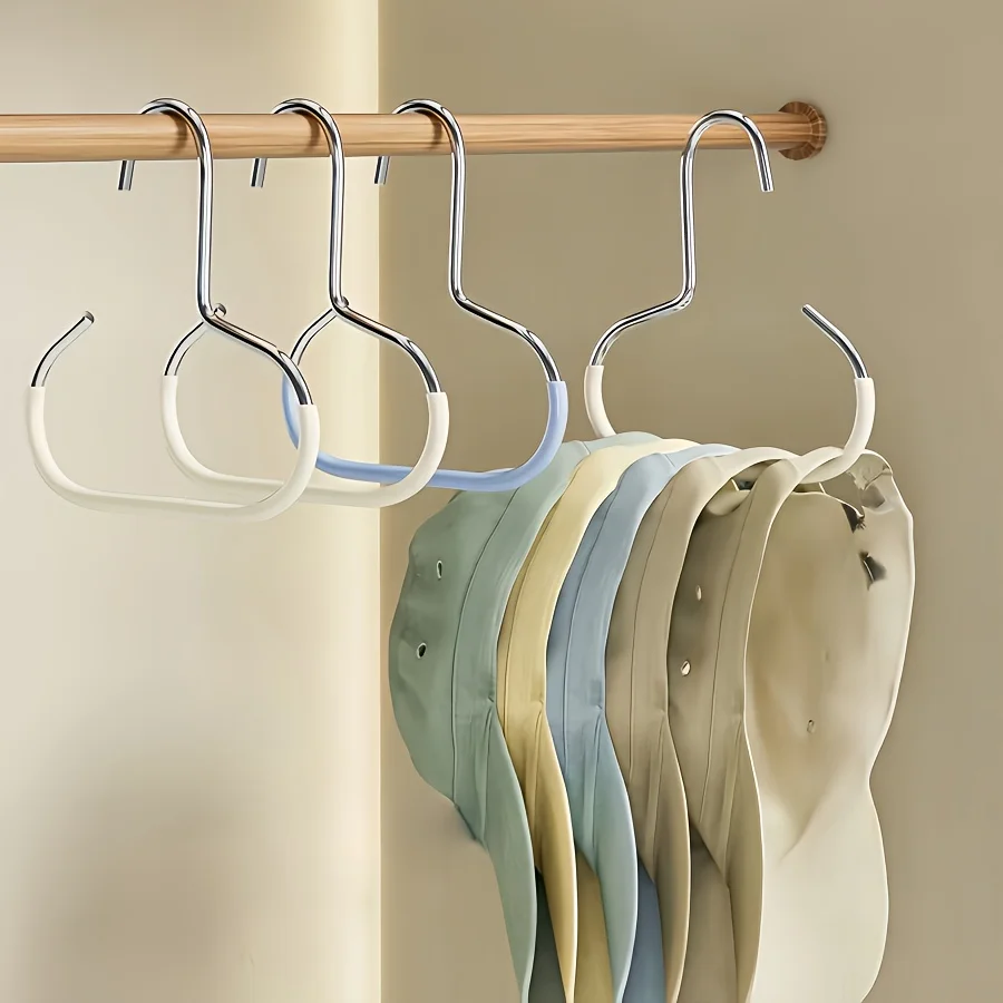 Metallhaken zum Aufhängen von Hüten, Kleiderstangen-Organizer, rutschfester Hut- und Schalhalter, ideal zum Aufhängen von Hüten, Schals, Unterwäsche und Taschen, Aufbewahrungsregal für den Kleiderschrank. – Detail 2