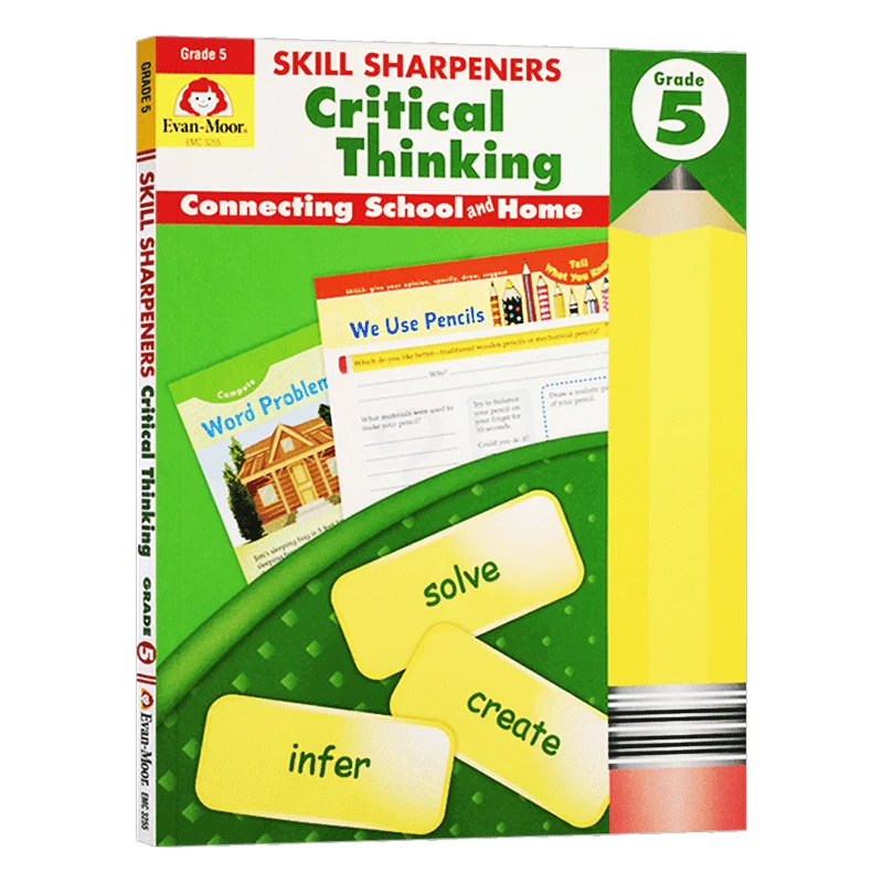 

Evan-Moor Skill Sharpeners Critical Thinking, Grade 5 Workbook,aged 9 10 11 12, English book 9781629383538