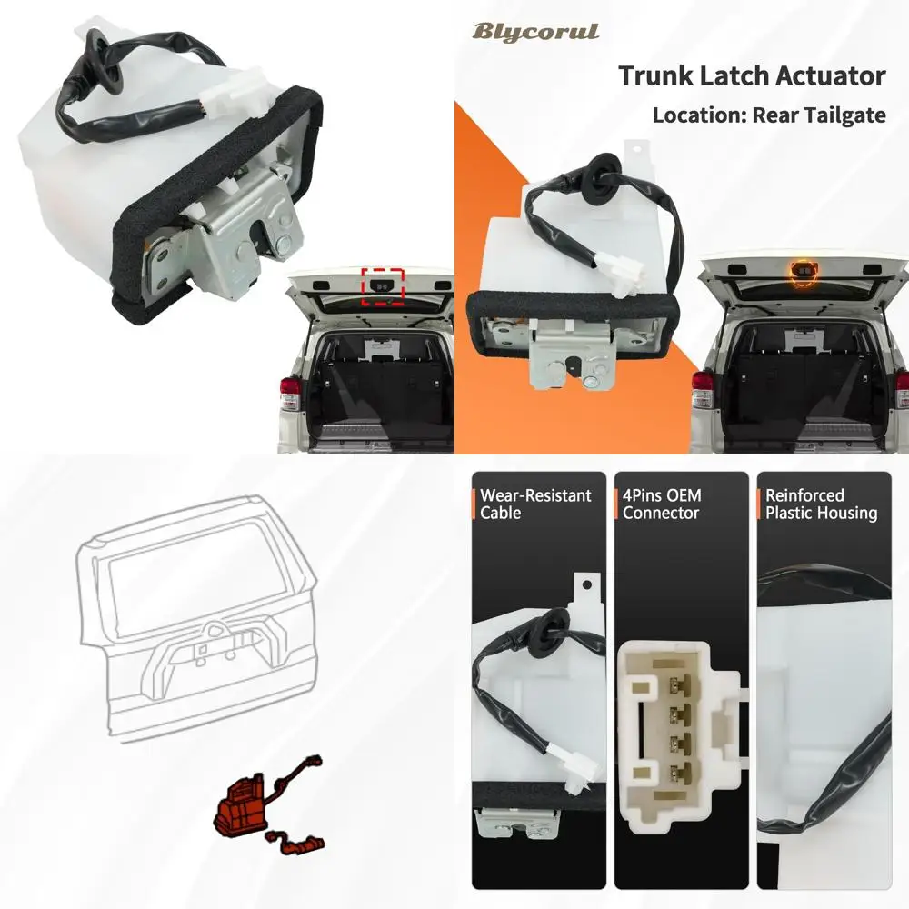 

Rear Trunk Latch Actuator, Compatible with 2010-2021 Toyota 4runner, Rear Tailgate Hatch Lock Actuator, Replaces 69110-35082