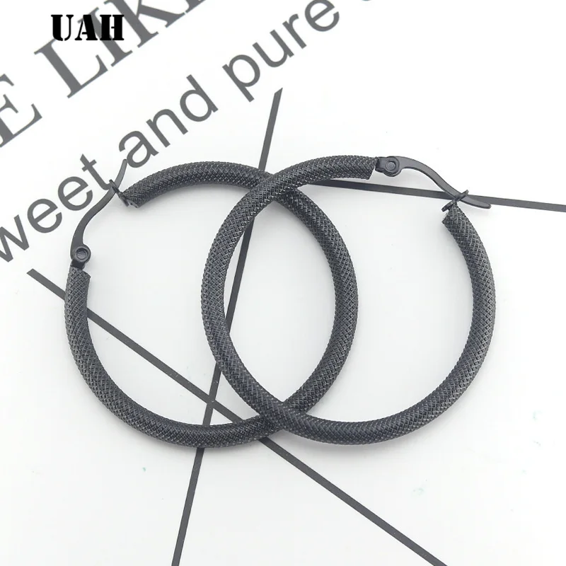 UAH Stainless Steel Circle Hoop Earrings For Women Sexy Big Round Loop Hypoallergenic Earrings Jewelry Sports Earings Gifts