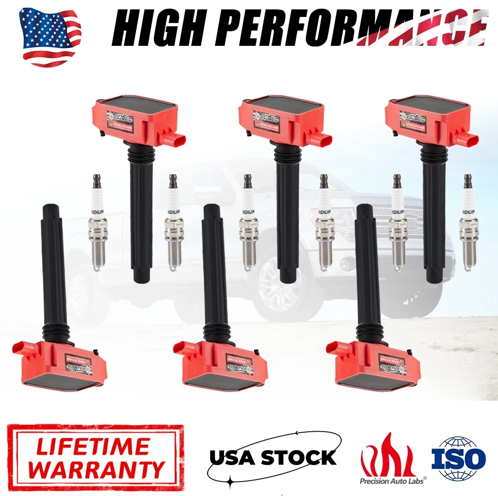 

6 Ignition Coil + 6 Spark Plug for 3.6L 2016-2021 Chrysler Dodge Jeep Ram UF807