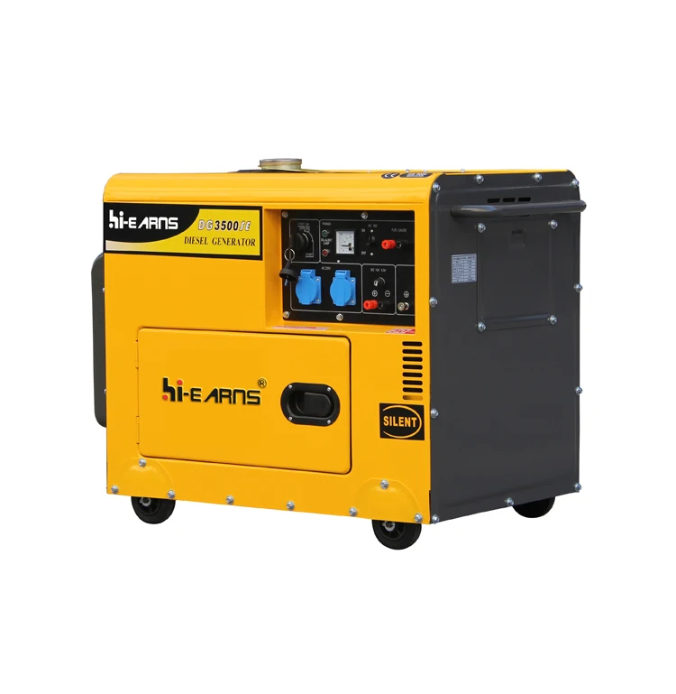 Hi-earns 3KW 5kw 6kw 7.5kw european socket 178F engine single phase three phase silent portable generator