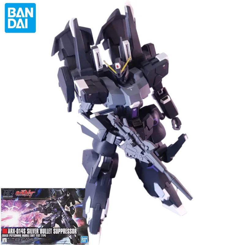 Bandai Silver Bullet Suppressor Gunpla HGUC ARX-014S Mecha Figure Robot Assembly Toy Birthday Gift Anime Peripheral Collection