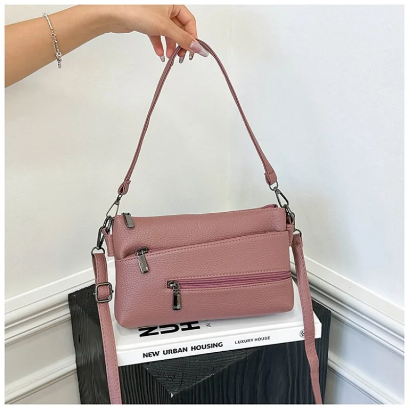 

Шикарная элегантная новинка 2025 года, женская роскошная брендовая кожаная сумка через плечо, известный дизайнер, повседневная, элегантная, популярная ​