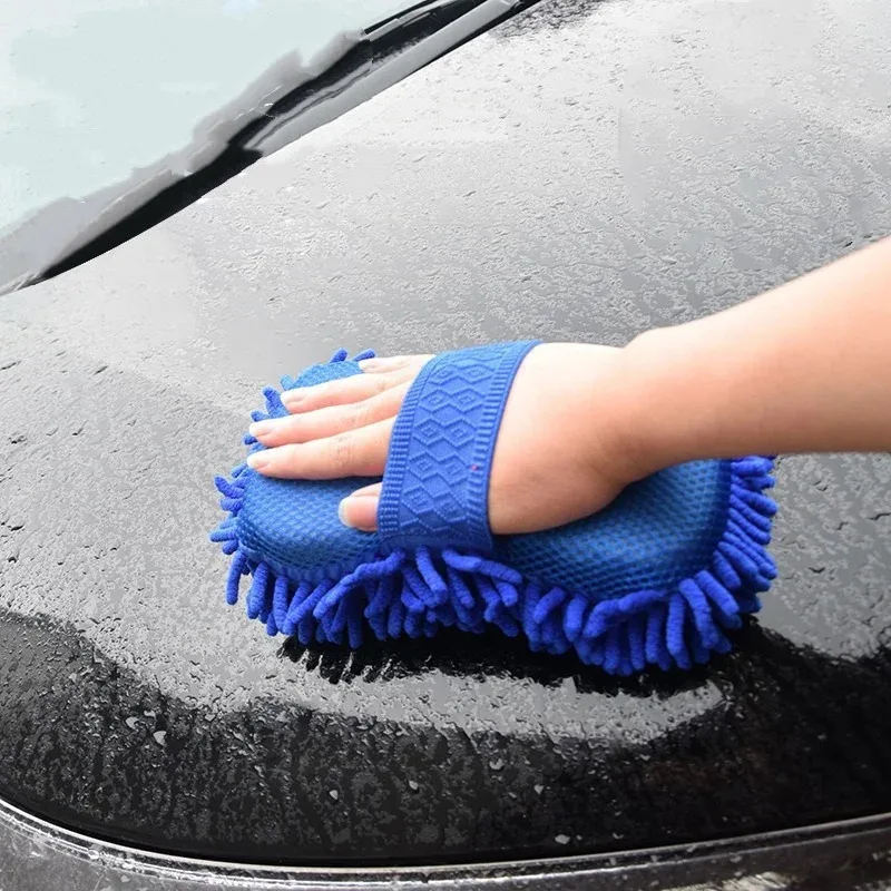 غسيل السيارات ستوكات الشنيل إسفنجة غسيل السيارات الرعاية فرشاة غسيل وسادة غسل منشفة قفازات السيارات اكسسوارات التصميم الأداة #3