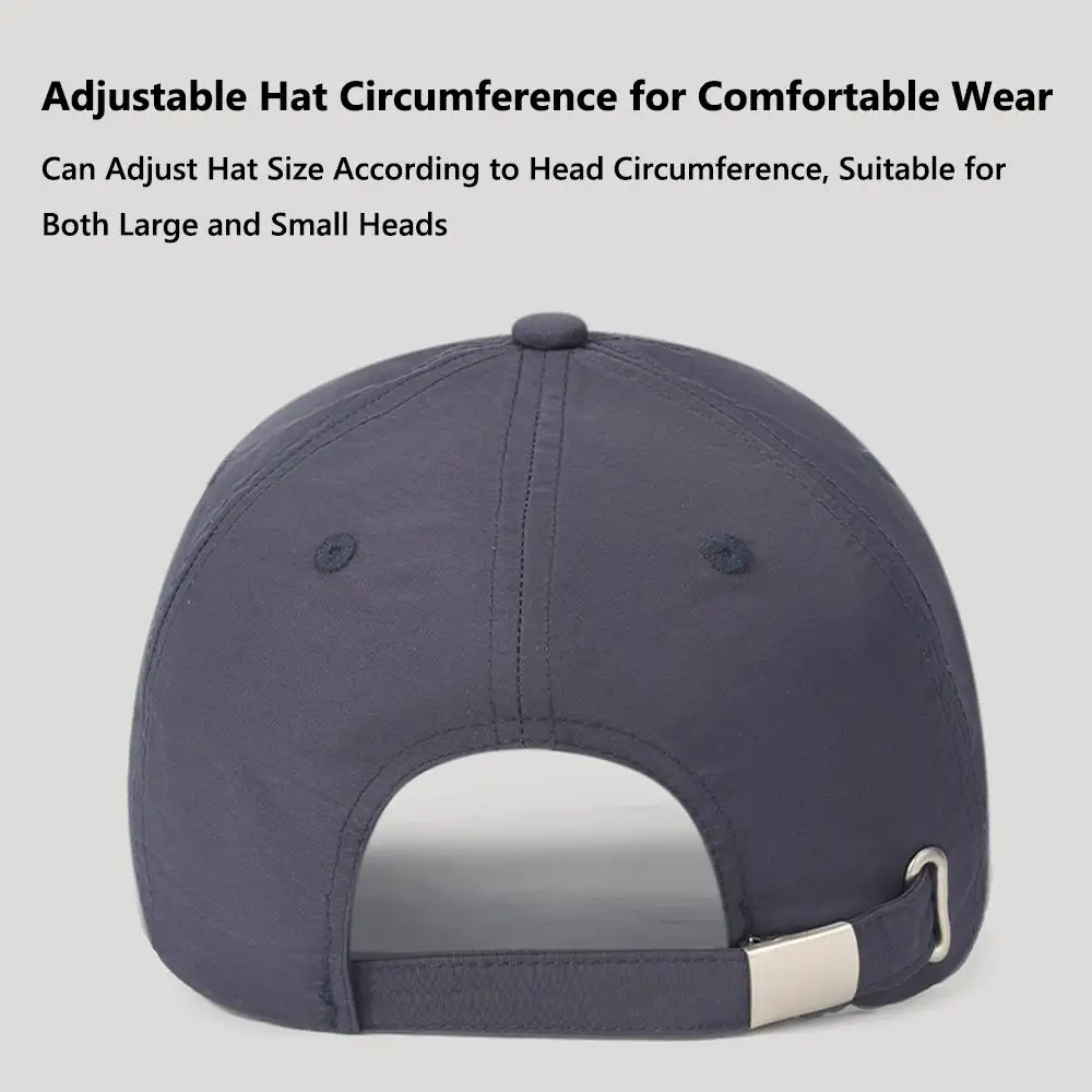 Cómoda gorra de béisbol impermeable de secado rápido para hombre, ala curvada, protección solar, gorra Snapback, gorra de pesca de Golf ajustable para hombre