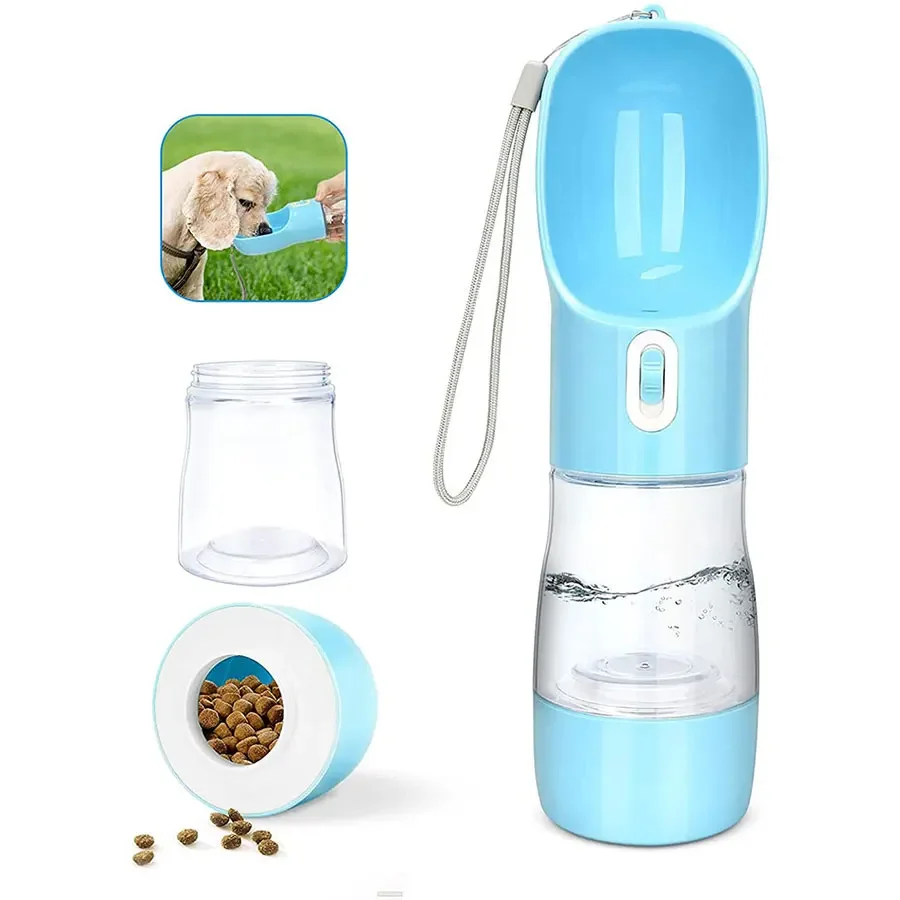 Portable Dog Water Bottle with Bowl for Travel