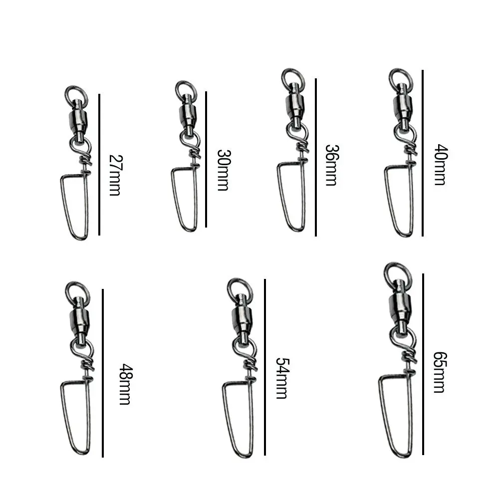 Aço inoxidável Conector De Rolamento De Esferas, Resistente À Corrosão, Giratória Snap, Acessórios De Pesca, Snap, Linha Conector, 10Pcs