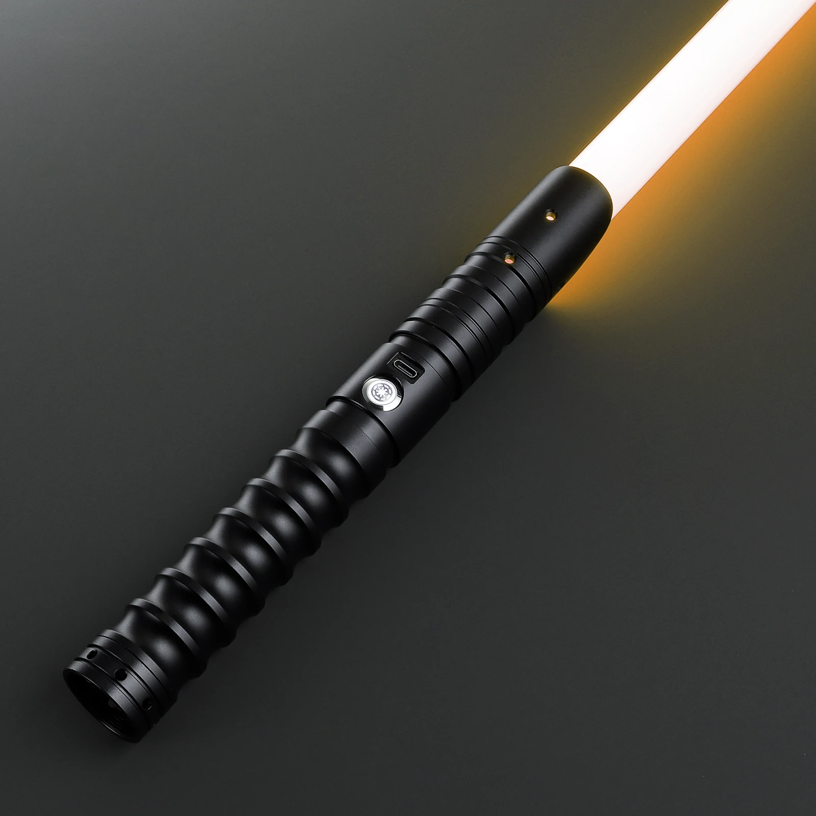 

DamienSaber Lightsaber Metal Hilt Heavy Dueling Light Saber Infinite Color Changing with 34 Sound Fonts Sensitive Smooth Swing