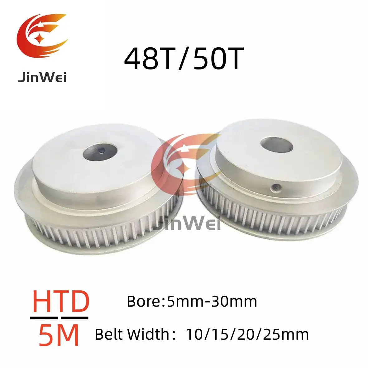 BF Type 48T/50Teeth HTD 5M Timing Pulley Bore 5/6/8/10/12/15/16/20/28mm For 10/15/20/25/30mm Width Belt Used In Linear Pulley