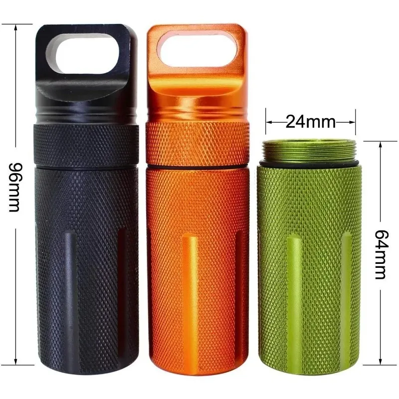 Aluminum Medicine Box Waterproof Seal Bottle Capsule/Pill Airtight  Outdoor Capsule