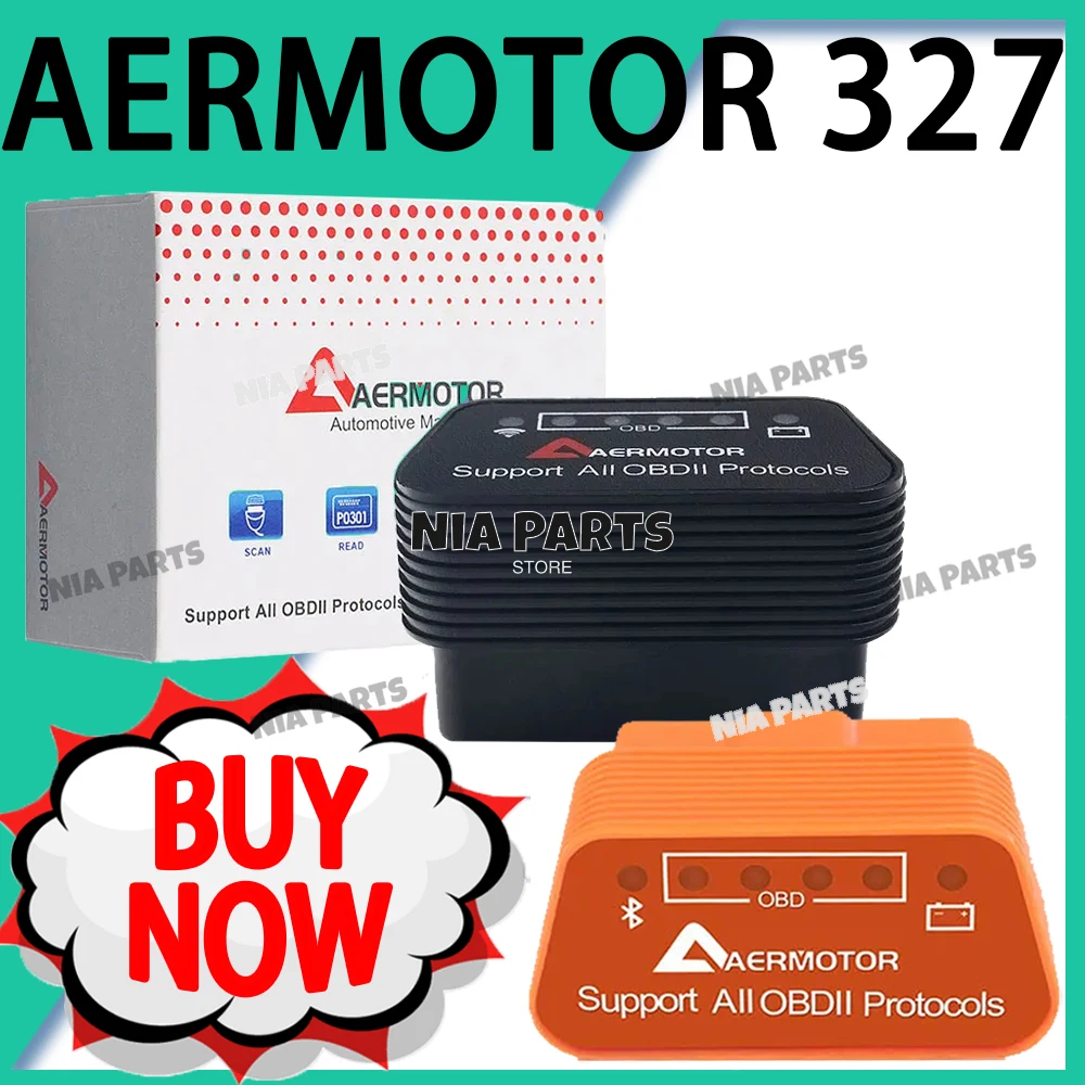 AERMOTOR ELM327 V1.5 OBD2 Code Reader WiFi or Bluetooth scanner automotriz inspection tools ELM327 Adapters Repair equipment new