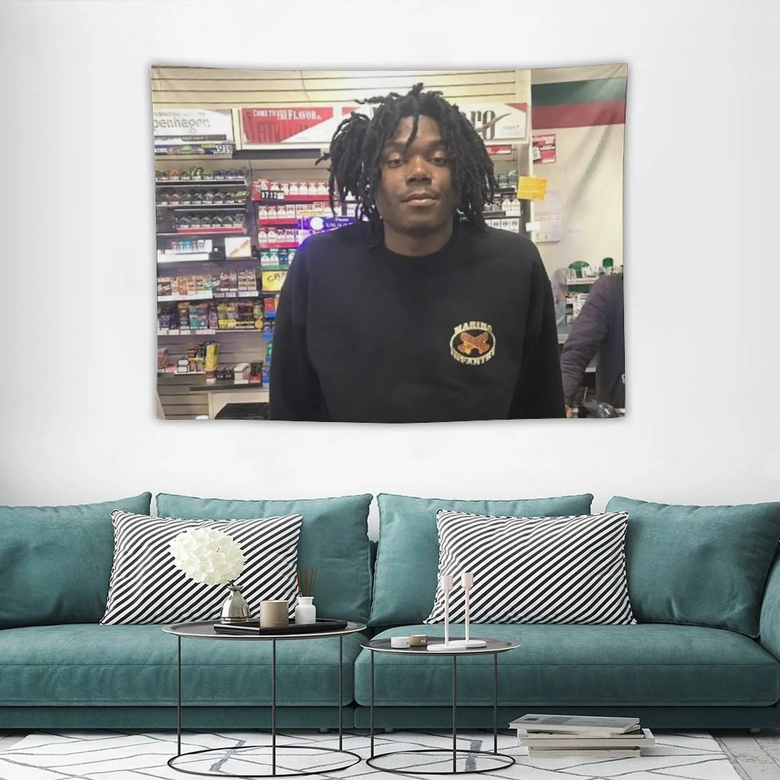 LUCKI Rapper Tapestry Wall Hanging Easy Hang Durable for Man Cave Dorm Room Outdoor Party Decor