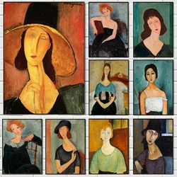 Classical Amedeo Modigliani Canvas Painting Posters and Prints Wall Art Pictures for Living Room Home Wall Decoration Cuadros