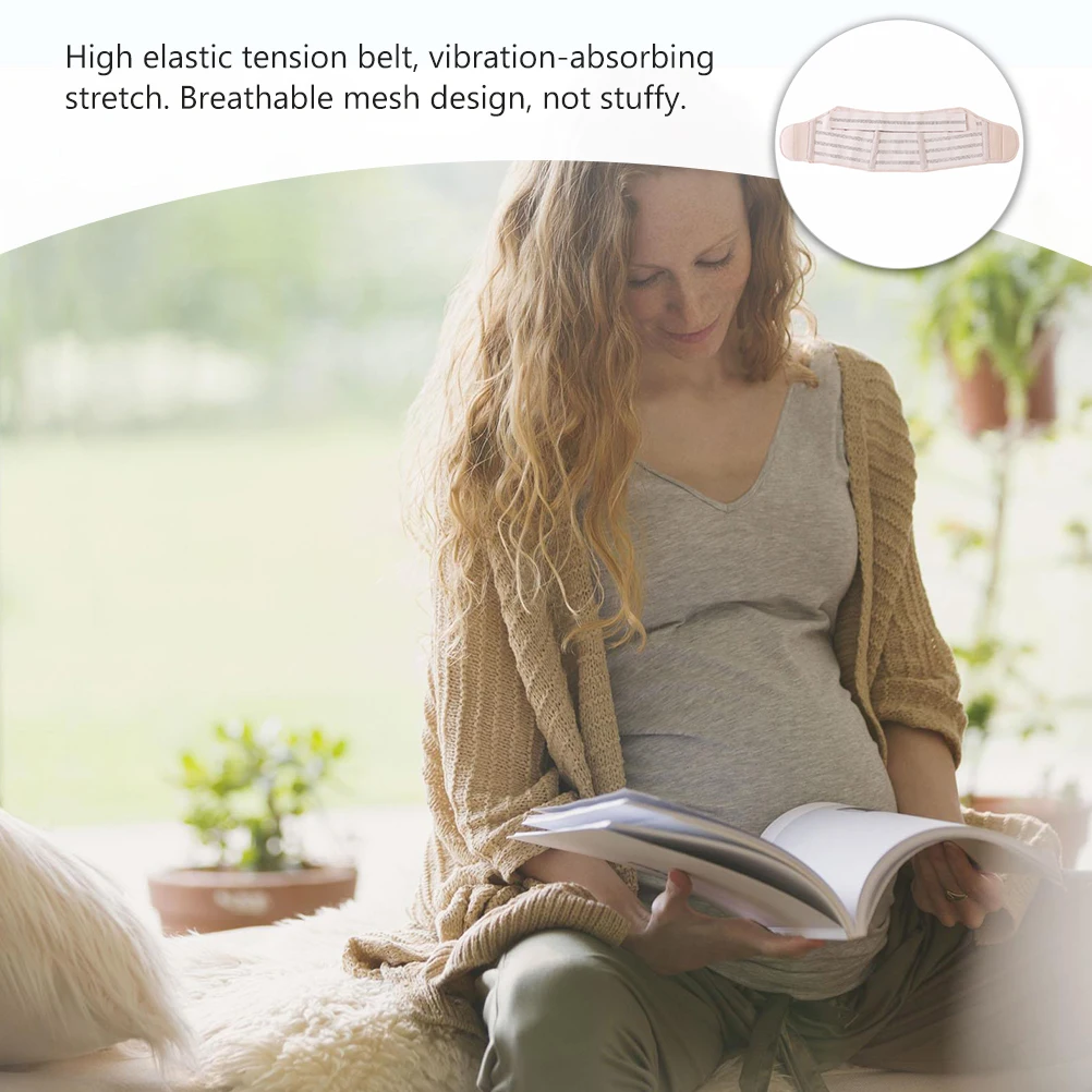 

1 set Belly Support Belt Maternity Pregnancy Bands Postpartum Pregnant Woman High Elastic Tension Absorbing Stretch Mesh Design