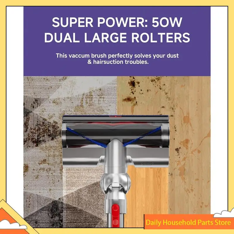 【تخفيضات كبيرة】فرشاة أرضية وسجاد ذات شعيرات ناعمة سريعة التحرير لـ Dyson V15 V11 V10 V8، رأس فرشاة المكنسة الكهربائية V7