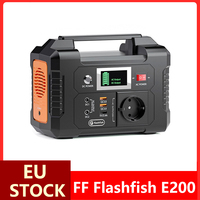 FF FlashFish E200 200W Portable Power Station 200W 151Wh 40800mAh Lithium Battery Pure Sine Wave AC220V Output Generator for RV