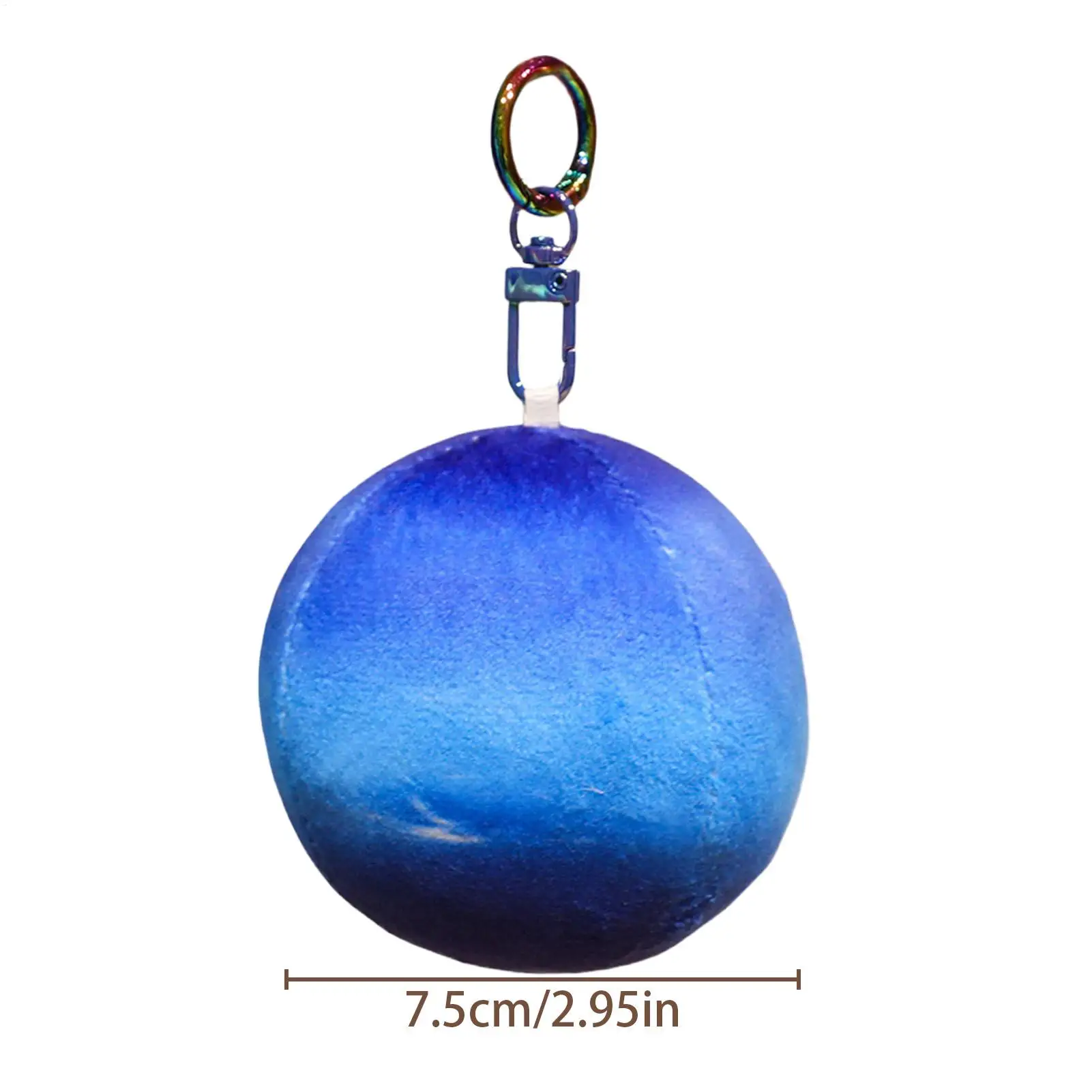Pianeta peluche da 2,95 pollici bambola di pezza morbida appendibile peluche pianeta ornamenti per borsa portamonete gioielli portafoglio zaino da donna