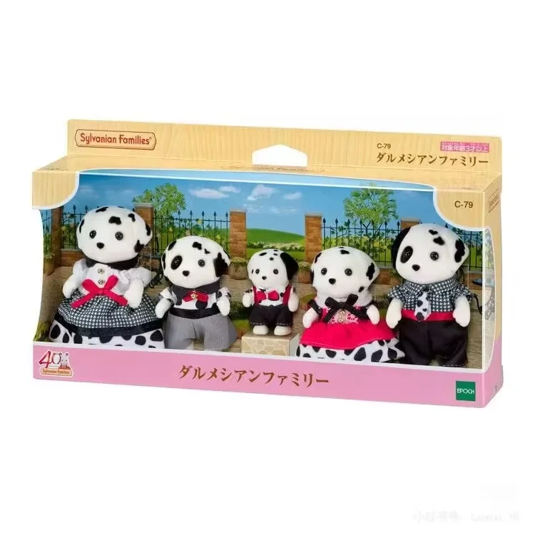 Neue echte Sylvanian Families Dalmatiner-Familie, limitierte Auflage, buntes Babymodell, Hamsterfamilie, Anime-Figuren, Zitrusvogel