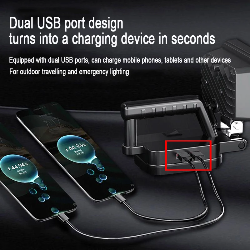 USB ضوء العمل لماكيتا 18 فولت بطارية مصباح الطوارئ في الهواء الطلق LED أضواء فانوس محمول الكشاف التخييم الصيد التنزه #6