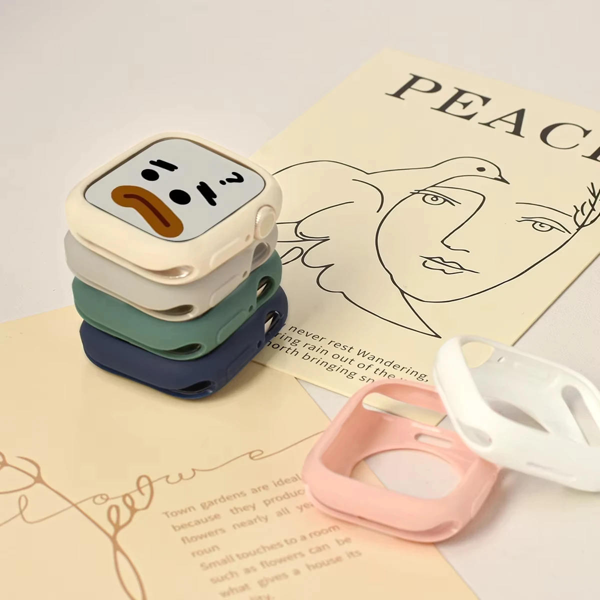 Silicone Candy Case for Apple Watch Series 10 42mm 46mm Cover Protector Shell for Apple Watch Series 9 8 7 ultra Accessories
