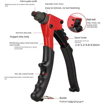 BT958 手動拔釘槍鉚釘槍鉚釘鉗拔釘槍盲鉚釘 2.4-4mm 10 最佳銷售 鉚接鉗 - №9