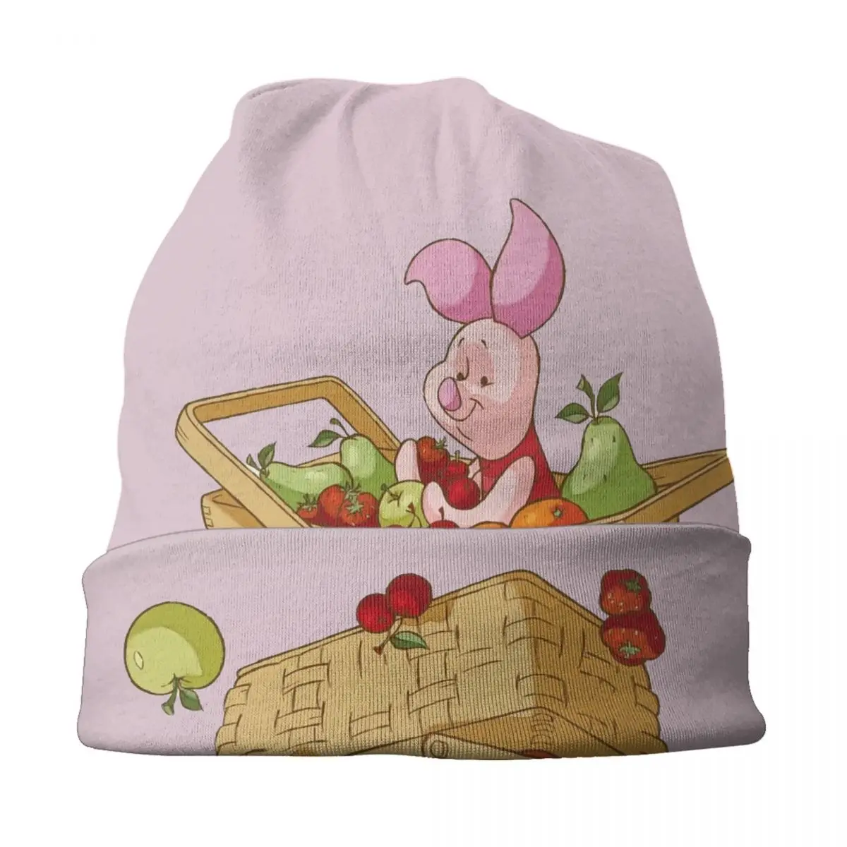 مخصص لطيف خنزير صغير Skullies Beanies قبعات الرجال النساء للجنسين الشارع شتاء دافئ الحياكة قبعة الكبار الخنازير فيلم كبير بونيه القبعات