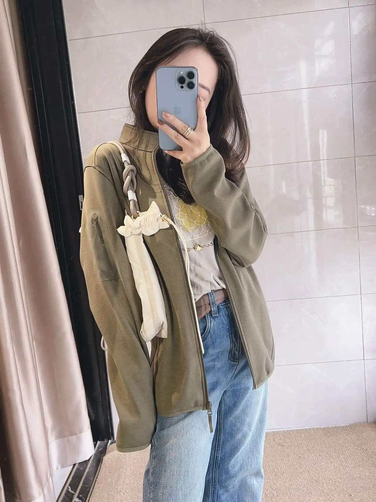 

Роскошная женская куртка-свитшот Princ Barbara с флисовой подкладкой, в военном стиле, с дизайном в виде собачьих косточек, теплая