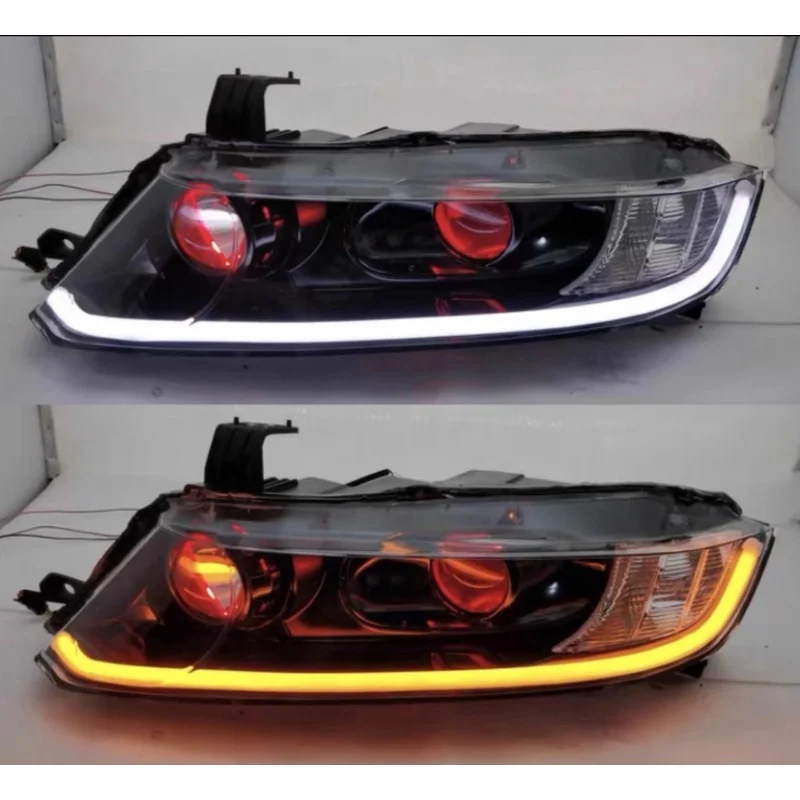 

Dual lens Headlight Assembly for Honda Odyssey 05-08 modified Angel eye Car Front lamp Daytime Running Light